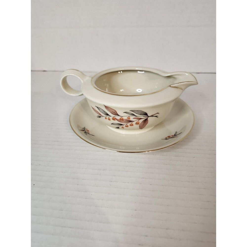Richter, Fenk & Hahn 8" Gravy Boat Antique Czechoslovakia RFH